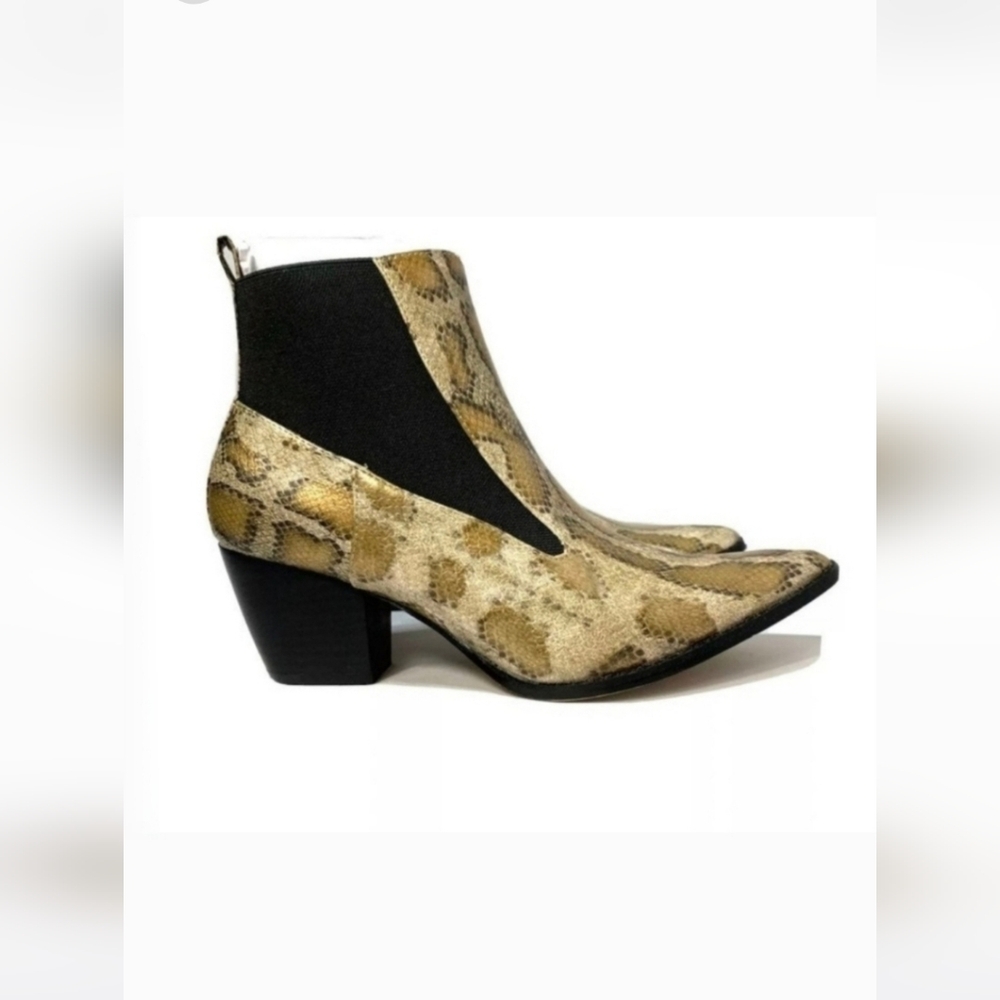 Coconuts By MATISSE 'KYOTO' Gold/ Tan/Black Ankle Boots Sz 9
